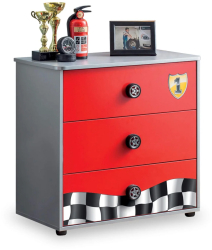 Comoda cu 3 sertare pentru camera baieti colectia Race Cup 