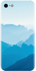 Husa din silicon compatibila cu Apple iPhone SE 2022 - model Blue Mountain Crests 
