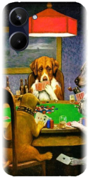 Husa din silicon compatibila cu Realme 10 4g - model Dogs Playing Poker 