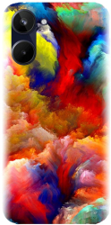 Husa din silicon compatibila cu Realme 10 4g - model Oil Painting Colorful Strokes 