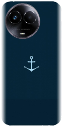 Husa din silicon compatibila cu Realme 11 5G - model Blue Navy Anchor Illustration 