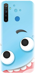 Husa din silicon compatibila cu Realme 5 Pro - model Cute Blue 