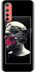 Husa din silicon compatibila cu Realme 7 - model Smoking Sculpture 