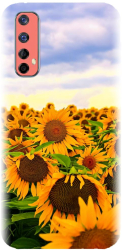 Husa din silicon compatibila cu Realme 7 - model Sunflowers 
