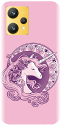 Husa din silicon compatibila cu Realme 9 Pro Plus / 9 4G - model Purple Unicorn 