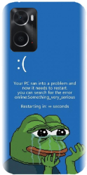 Husa din silicon compatibila cu Realme 9i 4G Global - model Blue Screen 
