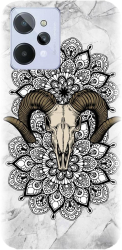 Husa din silicon compatibila cu Realme C31 - model Tatoo Art Goat 