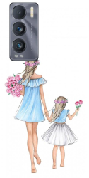 Husa din silicon compatibila cu Realme GT MASTER 5G - model Mama si fiica 