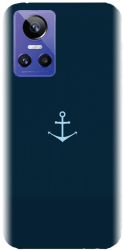 Husa din silicon compatibila cu Realme GT Neo 3 5G - model Blue Navy Anchor Illustration 