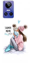 Husa din silicon compatibila cu Realme GT Neo 3 5G - model Super mama 