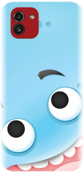 Husa din silicon compatibila cu Samsung Galaxy A03 - model Cute Blue 