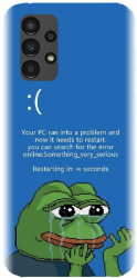 Husa din silicon compatibila cu Samsung Galaxy A23 - model Blue Screen 