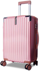 Troler calatorie Model Easy Trip 48x33x21 cm roti 360 Culoare Roz Pal ABYZ® &trade 