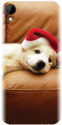 Husa din silicon compatibila cu Htc Desire 10 Lifestyle - model Christmas Puppy 