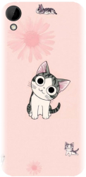 Husa din silicon compatibila cu Htc Desire 10 Lifestyle - model Cute cat 