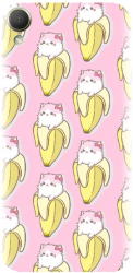 Husa din silicon compatibila cu Htc Desire 10 / M10 - model Banana Cats 