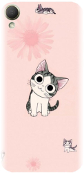 Husa din silicon compatibila cu Htc Desire 10 / M10 - model Cute cat