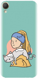 Husa din silicon compatibila cu Htc Desire 10 / M10 - model Girl With A Pearl Earring 