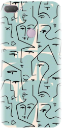 Husa din silicon compatibila cu Htc Desire 12 Plus - model Line Art Pattern 