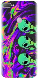 Husa din silicon compatibila cu Htc Desire 12 Plus - model Trippy Aliens 