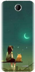 Husa din silicon compatibila cu Htc Desire 310 - model Cat And Girl 