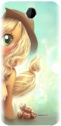 Husa din silicon compatibila cu Htc Desire 310 - model Cute pony AppleJack 