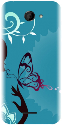 Husa din silicon compatibila cu Htc Desire 316 - model Blue Butterfly 