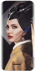 Husa din silicon compatibila cu Htc Desire 316 - model Girl With A Pearl 