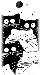Husa din silicon compatibila cu Htc Desire 316 - model Oo Cats 