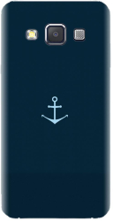 Husa din silicon compatibila cu Samsung Galaxy A5 / A5 2015 - model Blue Navy Anchor Illustration 