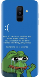 Husa din silicon compatibila cu Samsung Galaxy A6 Plus - model Blue Screen 