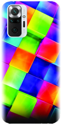 Husa din silicon compatibila cu Xiaomi Redmi Note 10 Pro Max - model 3D Geometric Colorfull 
