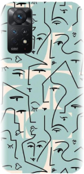 Husa din silicon compatibila cu Xiaomi Redmi Note 11 Pro 4g/5g global - model Line Art Pattern 