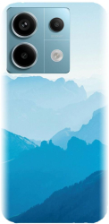 Husa din silicon compatibila cu Xiaomi Redmi Note 13 Pro 5G - model Blue Mountain Crests 