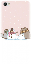 Husa din silicon compatibila cu Xiaomi Redmi Note 5A - model Cat And Snowman 