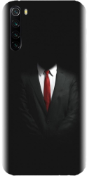 Husa din silicon compatibila cu Xiaomi Redmi Note 8 - model Mystery Man In Suit 