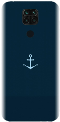 Husa din silicon compatibila cu Xiaomi Redmi Note 9 - model Blue Navy Anchor Illustration 