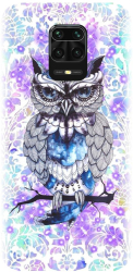 Husa din silicon compatibila cu Xiaomi Redmi Note 9s - model Abstract Owl 