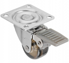 Rotila silicon cu frana fumurie D 35 mm 