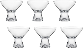 Set 6 pahare BOHEMIA CRISTAL SAMBA pentru cocktail sau sampanie 330ml 