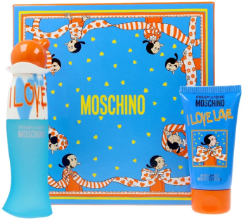 Set Apa de Toaleta cu vaporizator 30 ml + Lotiune de corp hidratanta 50 ml Moschino Cheap And Chic I Love Love 
