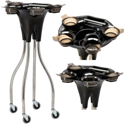 Asistent de coafor cu carucior pe roti pentru vopsire T0144-C masa pe trepied pentru salonul de infrumusetare 