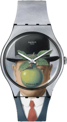 Ceas Barbati Swatch Le Fils de lHomme by Rene Magritte SUOZ350