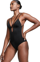Costum de baie intreg Victorias Secret Rings Strappy One-Piece Negru S INTL 