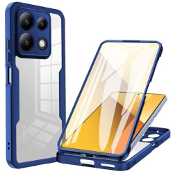 Husa pentru Xiaomi Poco X6 Pro cu Folie de Protectie Marmalis ColorVerse 360 Blue 