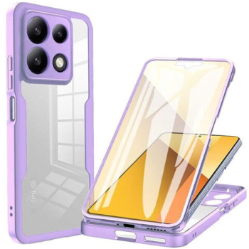 Husa pentru Xiaomi Poco X6 Pro cu Folie de Protectie Marmalis ColorVerse 360 Purple 