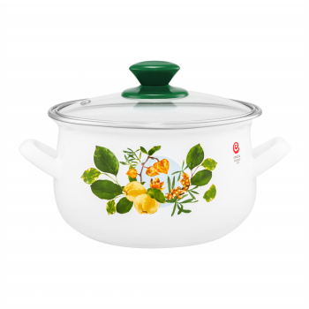 Oala emailata cu capac 18cm 2.9L EMALIA OLKUSZ Pigwa 
