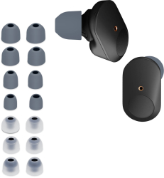 Set 14 Varfuri de schimb pentru casti Sony WF-1000XM3/WF-1000XM4 Kwmobile Gri/Transparent Silicon 50710.22 