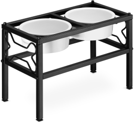Set 2 Boluri pentru caini inalti cu suport 28 cm Navaris 750 ml 54854.1 