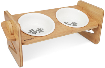 Set 2 Castroane + suport Caini/ Pisici Maro 380 ml 51308.02 